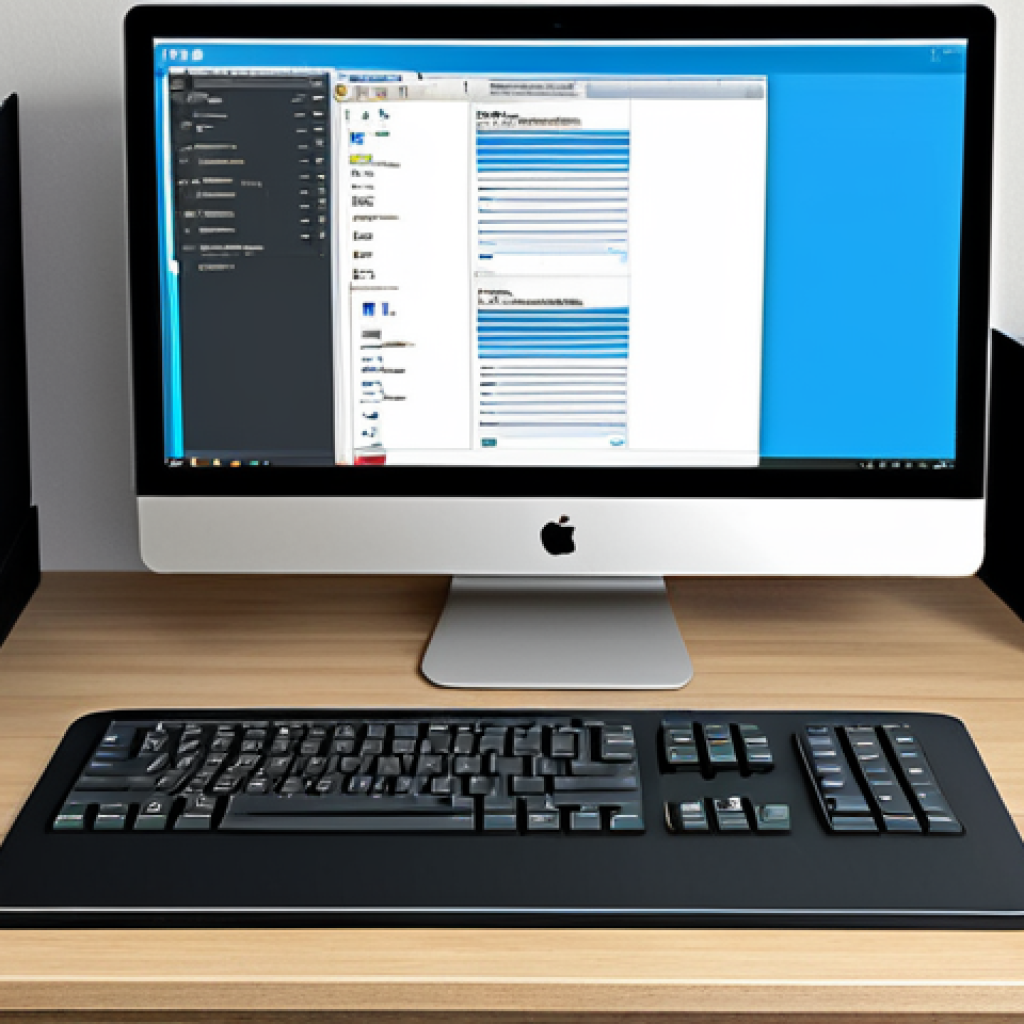 운영체제별 파일 압축 및 해제 도구 - "A well-organized computer desktop with neatly arranged folders and files, professional workspace, f...