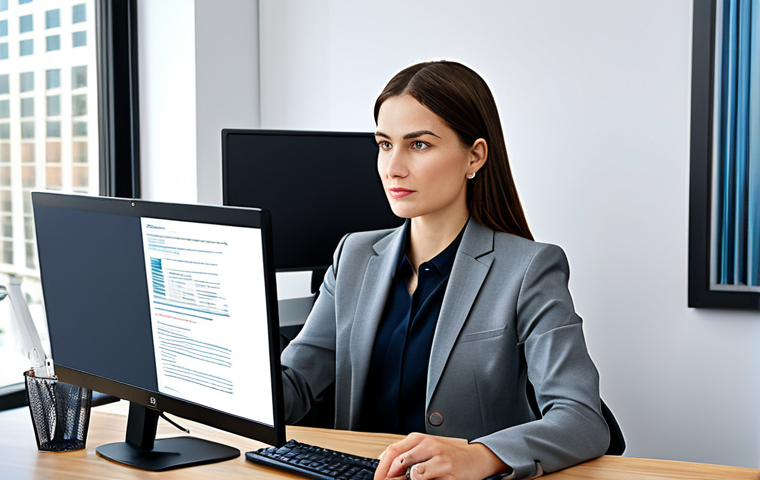 운영체제별 파일 압축 및 해제 도구 - "A well-organized computer desktop with neatly arranged folders and files, professional workspace, f...